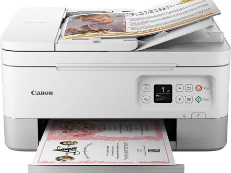 Canon PIXMA TR7020a Wireless Inkjet All-in-One Printer - White Online Hot Sale